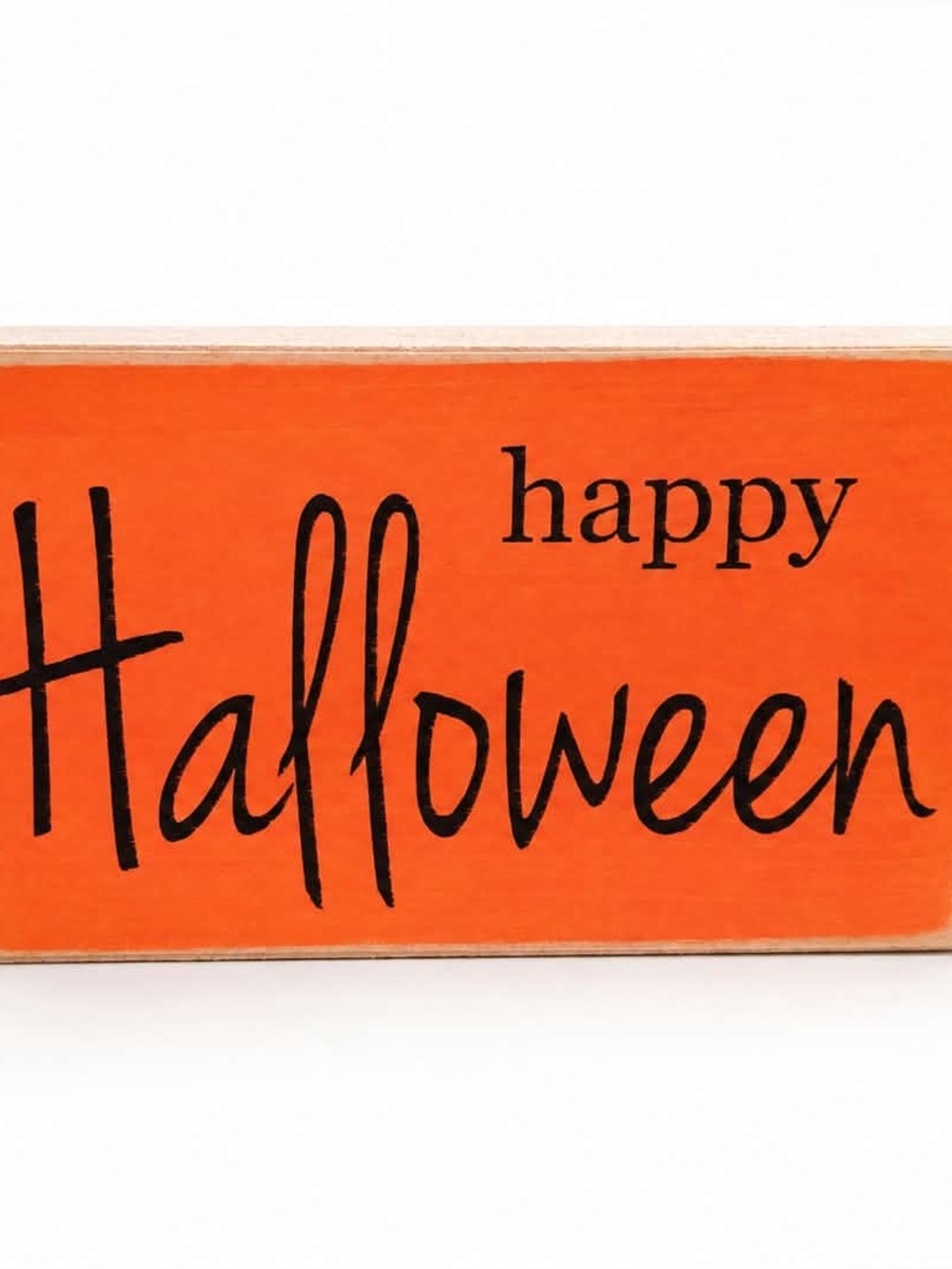 Happy Halloween Decorative Sign - Orange